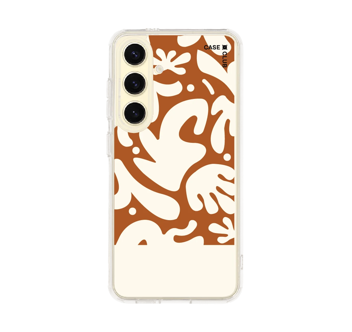 abstract brown flower pattern